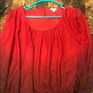 Red ombré shirt. Never worn. Size Xl